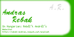 andras rebak business card